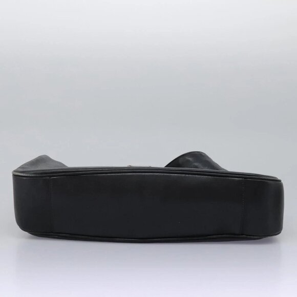 GUCCI Bamboo Shoulder Bag Leather 2way Black Gold - Picture 5 of 16